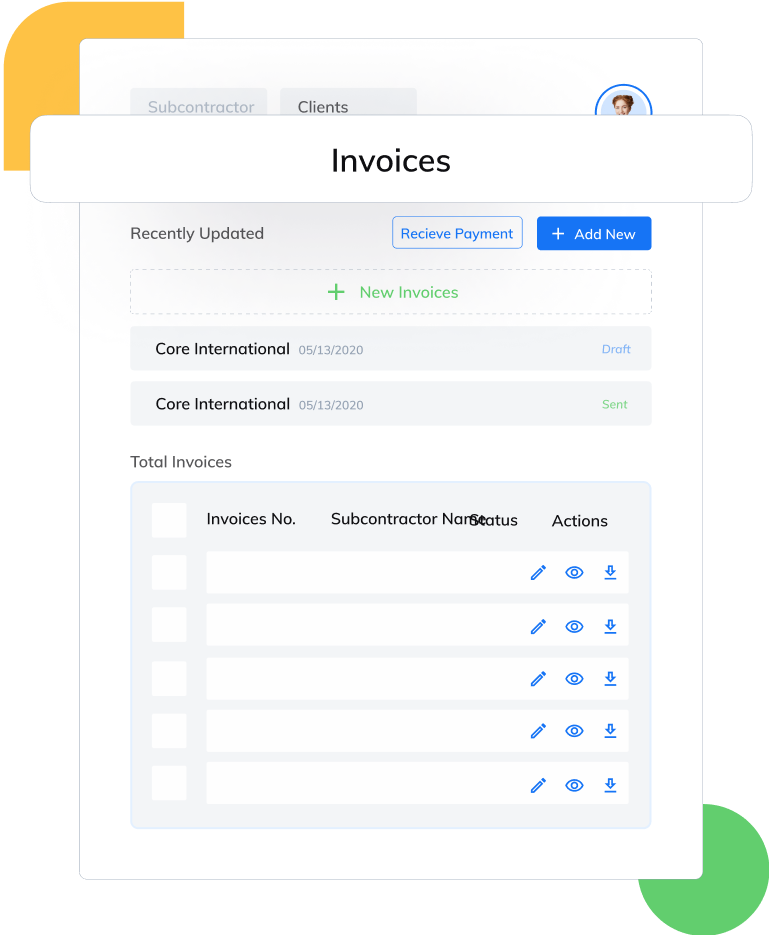 Send and receive invoices and payments