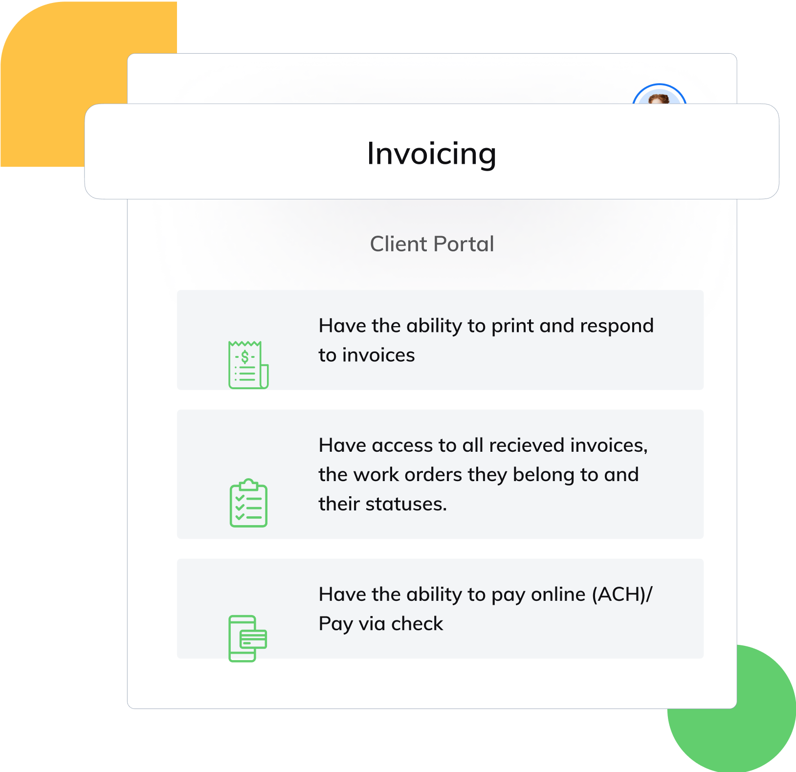 View and pay invoices online.